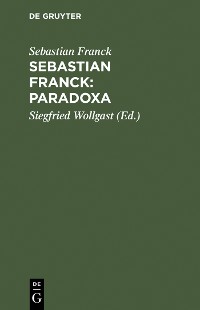 Cover Sebastian Franck: Paradoxa