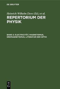 Cover Electricität, Magnetismus, Erdmagnetismus, Literatur der Optik