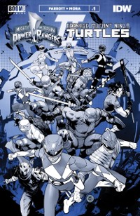 Cover Mighty Morphin Power Rangers/Teenage Mutant Ninja Turtles II Black & White Edition #1