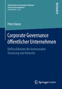 Cover Corporate Governance öffentlicher Unternehmen