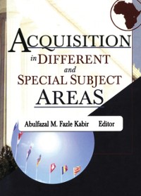Cover Acquisition in Different and Special Subject Areas