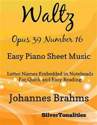 Cover Waltz Opus 39 Number 16 Easy Piano Sheet Music