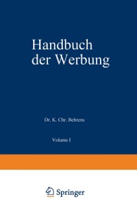 Cover Handbuch der Werbung
