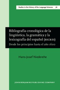 Cover Bibliografía cronológica de la lingüística, la gramática y la lexicografía del español (BICRES)
