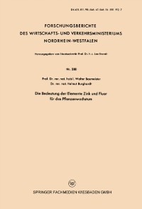 Cover Die Bedeutung der Elemente Zink und Fluor für das Pflanzenwachstum