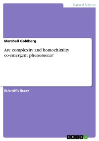 Cover Are complexity and homochirality co-emergent phenomena?