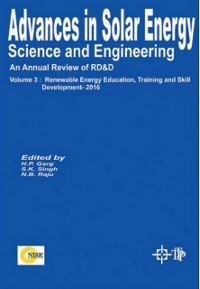 Cover Advances In Solar Energy Science And Engineering: 2016 (Renewable Energy Education, Training And Skill Development)