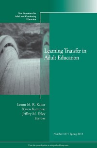 Cover Learning Transfer in Adult Education