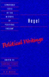 Cover Hegel: Political Writings