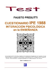 Cover ​​​​​​​Cuestionario IPE 1988. Interacciòn Psicològica en la Ensenanza.