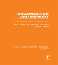 Cover Organisation and Memory (PLE: Memory)