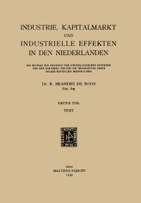 Cover Industrie, Kapitalmarkt und Industrielle Effekten in den Niederlanden