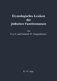 Cover Etymologisches Lexikon der jüdischen Familiennamen