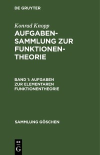 Cover Aufgaben zur elementaren Funktionentheorie