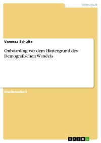 Cover Onboarding vor dem Hintergrund des Demografischen Wandels