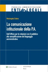 Cover La comunicazione istituzionale della P.A.
