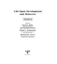 Cover Life-Span Development and Behavior