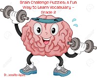 Cover Brain Challenge Puzzles: A Fun Way to Learn Vocabulary – Grade 2