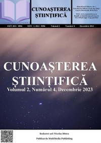 Cover Cunoasterea Stiintifica, Volumul 2, Numarul 4, Decembrie 2023