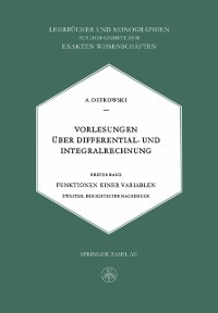 Cover Vorlesungen Über Differential- und Integralrechnung