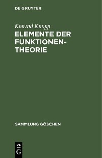 Cover Elemente der Funktionentheorie
