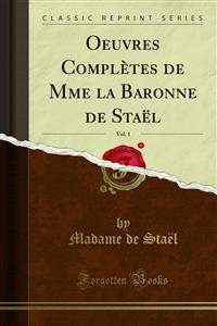 Cover Oeuvres Complètes de Mme la Baronne de Staël