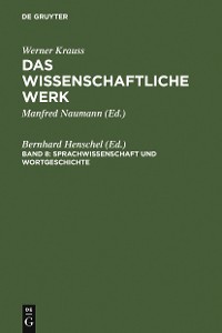Cover Sprachwissenschaft und Wortgeschichte
