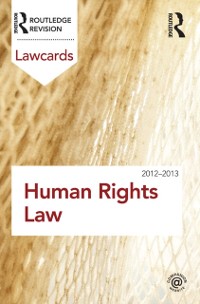 Cover Human Rights Lawcards 2012-2013