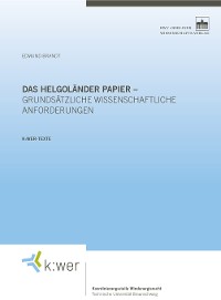 Cover Das Helgoländer Papier - grundsätzliche wissenschaftliche Anforderungen