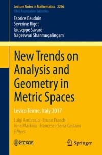 Cover New Trends on Analysis and Geometry in Metric Spaces