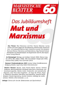 Cover Das Jubiläumsheft – Mut und Marxismus