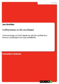 Cover Lobbyismus in Deutschland