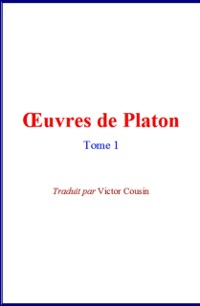 Cover Œuvres de Platon (Volume 1)