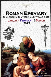 Cover The Roman Breviary in English, in Order, Every Day for January, February, March 2023