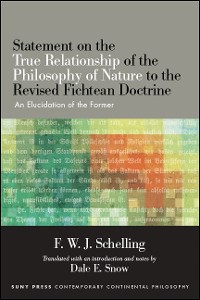 Cover Statement on the True Relationship of the Philosophy of Nature to the Revised Fichtean Doctrine