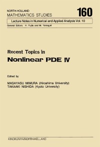 Cover Recent Topics in Nonlinear PDE IV