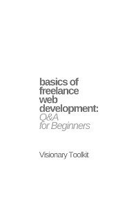 Cover Basics of Freelance Web Development: Q&A for Beginners