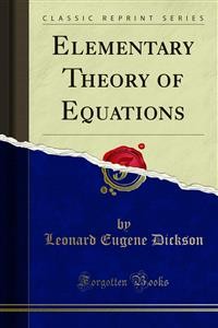 Cover Elementary Theory of Equations