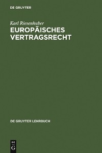 Cover Europäisches Vertragsrecht