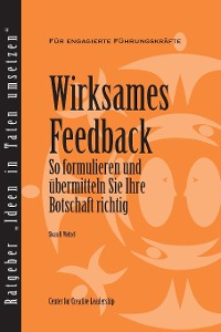 Cover Feedback That Works: How to Build and Deliver Your Message (German)