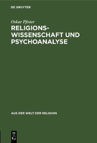 Cover Religionswissenschaft und Psychoanalyse