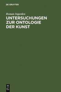 Cover Untersuchungen zur Ontologie der Kunst