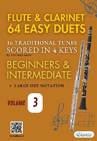 Cover Flute and Clarinet 64 easy duets - 16 Traditional tunes (volume 3)