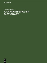 Cover A Sanskrit-English dictionary