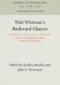 Cover Walt Whitman's Backward Glances