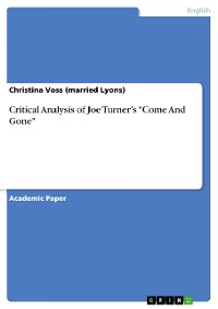 Cover Critical Analysis of Joe Turner’s "Come And Gone"