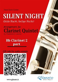 Cover Bb Clarinet 2 part of "Silent Night" for Clarinet Quintet/Ensemble