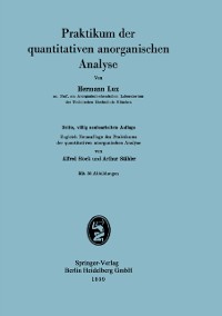 Cover Praktikum der quantitativen anorganischen Analyse