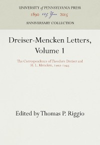 Cover Dreiser-Mencken Letters, Volume 1