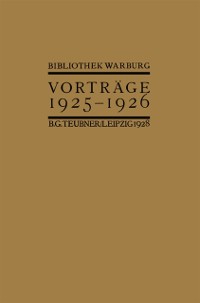 Cover Vorträge der Bibliothek Warburg